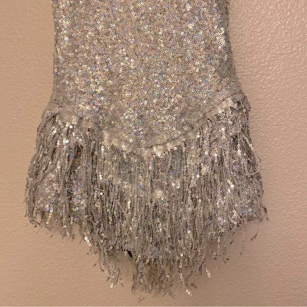 Weissman Dance Costume silver fringe jazz Broadway flapper Little Swing 10147 SA